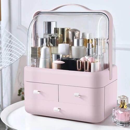 Cosmetics Receiving Box Dust-Proof Makeup化妆品收纳盒防尘