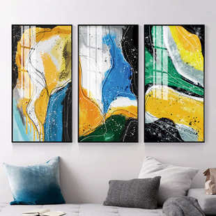 现代北欧晶瓷玄关装饰画批发酒店挂画 家居入户玄关晶瓷画抽象画