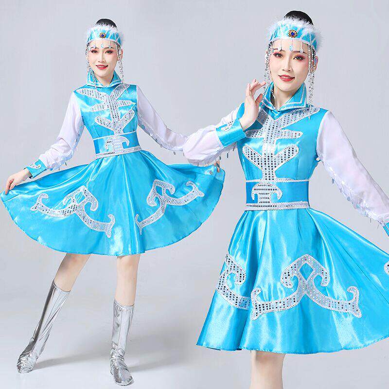 高档新蒙款内蒙古服生装古族舞蹈演服出服女现代活装少数民族表演
