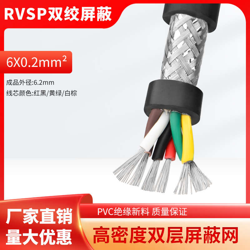 屏蔽线8通讯信号线芯纯铜电缆线绞芯3025075双rvsp4..平方0.485芯