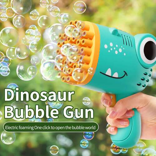 40 Holes Dinosaur Bubble Gun Handheld Fully Automatic Bubble