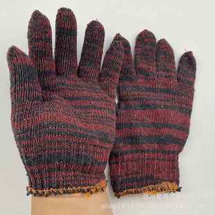 防护手套电脑红纱手套劳保线手套舒适耐磨600克700克800克1000克