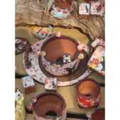 老师多肉拇指多盆型花器控型透气简约桌面拇指盆 韩式 精品手绘