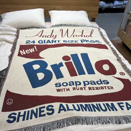 厂家直销Andy Warhol Brillo 肥皂盒 安迪 霍沃尔 装饰沙发毯