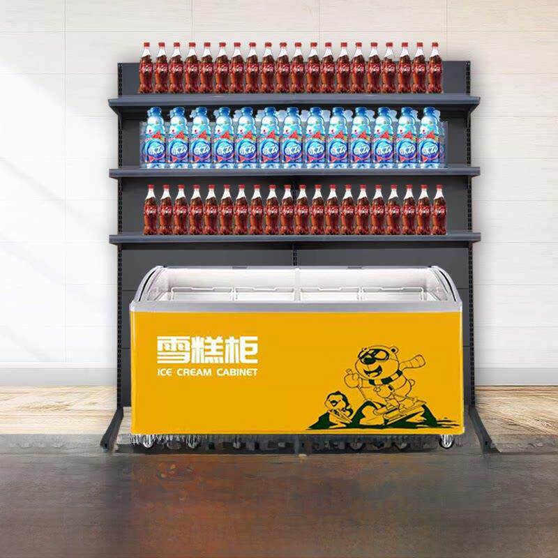 冰柜上方货架雪糕柜展示架置物架槟榔冷柜外部冰箱超市挂架便利店