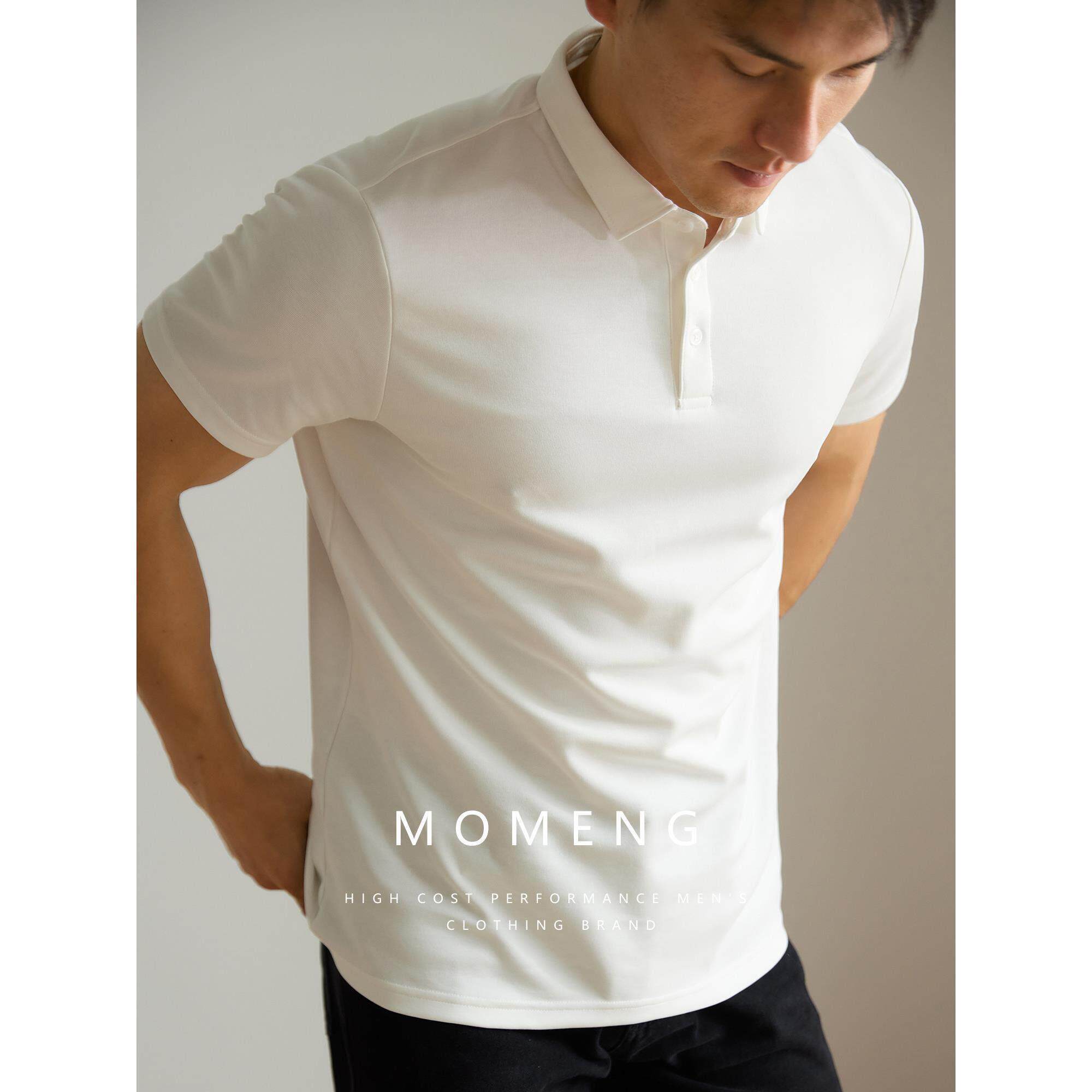 白色短袖t恤男2026夏季新款高级感商务休闲polo衫打底上衣体恤衫