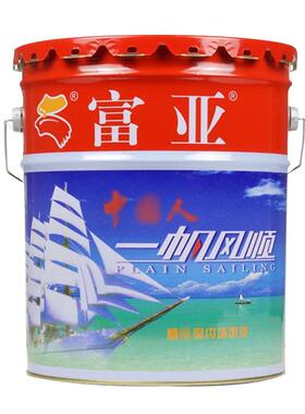 乳胶漆涂料富亚一帆风顺墙面漆21kg/桶白色室内环保水性漆