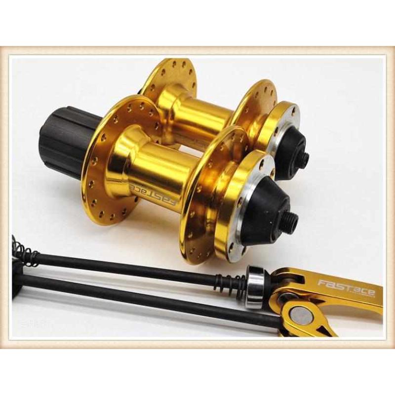 自行车碟刹卡式8/9速花鼓轮毂 山地车法斯特32孔前后花鼓附快拆金