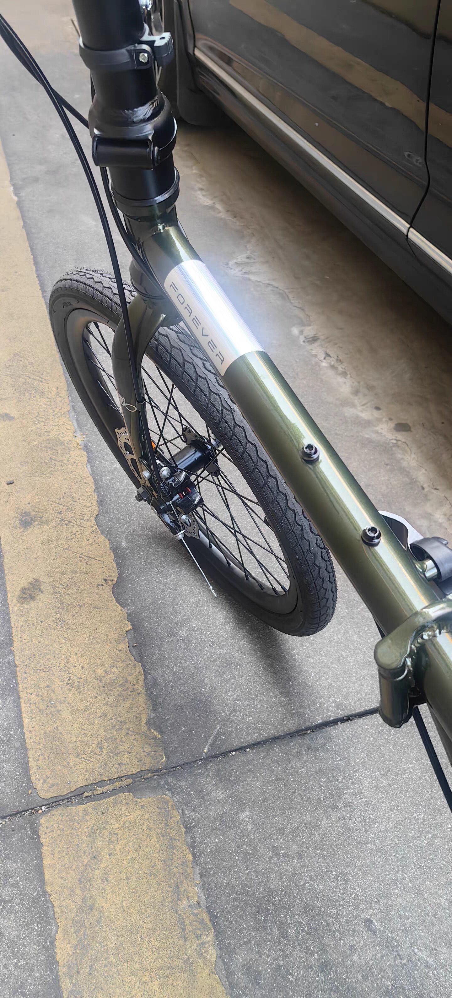 Складной велосипед Forever 16/20 дюймов, Shimano 7 скоростей, дисковые тормоза, городской photo review