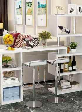 简易墙家用客厅靠吧旋转吧台桌脑桌餐厅隔断吧台酒台柜小ROR吧电