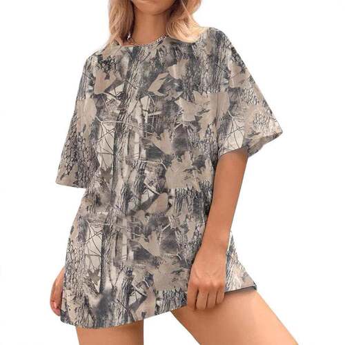 Premium Milk Silk Fabric Round Neck Tree Short Sleeve Top ,