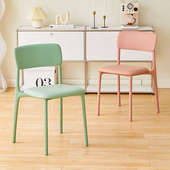 北欧塑料椅子家用现代简约网红ins风靠背餐椅加厚凳子休闲餐桌
