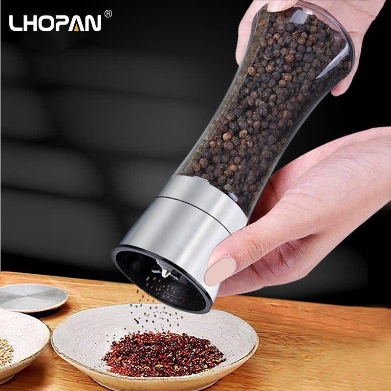 西餐牛排黑 粒玫瑰海盐岩盐粗椒盐粒带研磨瓶器手动 粉花椒