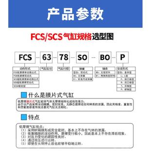 108 膜片超低摩擦气缸FCS SCS