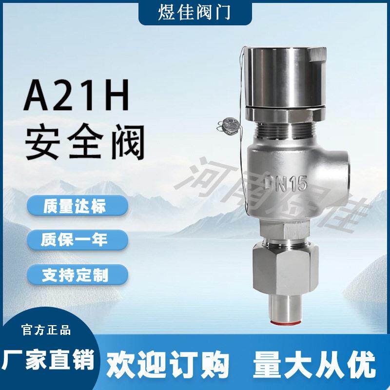 A21H安全阀不锈钢材质丝扣连接安全阀弹簧微启式A21H安全阀