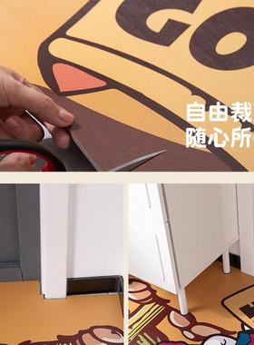 熊脚猫玄卡通入户门地垫耐脏防滑免洗门垫vcp皮革F988THT7家用关