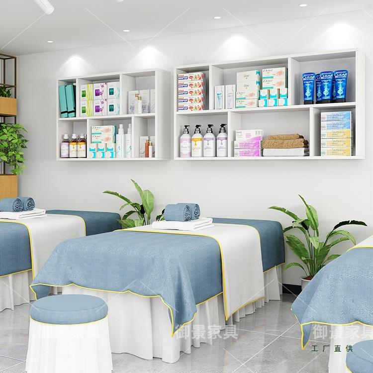 美发店上墙理发柜挂墙工具柜发廊专用毛巾柜多层产品展示柜置物架