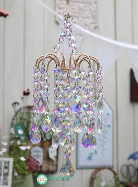 捕太阳折射彩虹光影风铃Ab彩色水晶挂件悬挂阳台庭院挂件