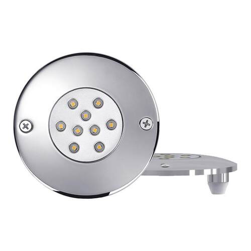 薄款全灌胶不锈钢LED2泳池灯IP68水级SS105底灯9W低压1V彩色水下