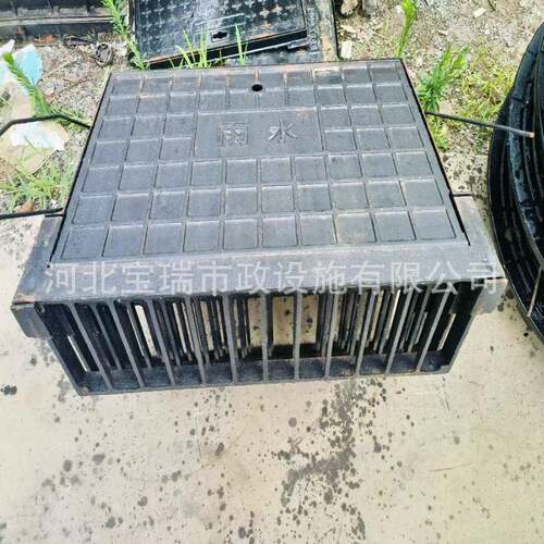 球墨铸铁立篦式三件套便道方井市政排水雨水篦子道路侧排水沟盖板