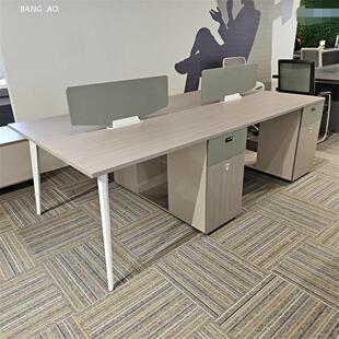 职员办公桌简约现代4人位双6四公司工位卡座员工办公室桌椅桌组合