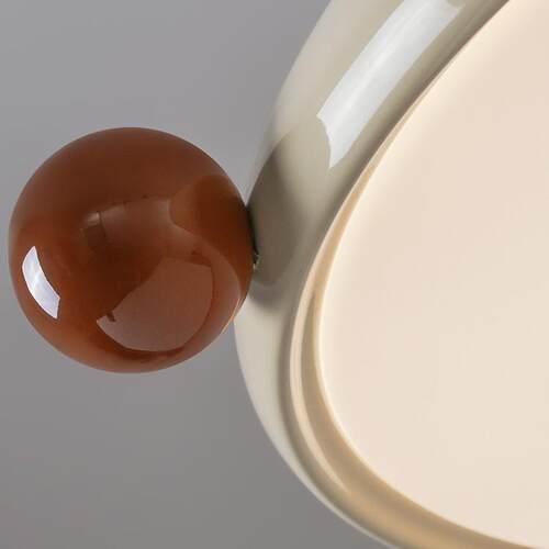 法式中古奶油风餐厅吊灯餐桌全光谱飞碟奶豆护眼复古创意吊线灯