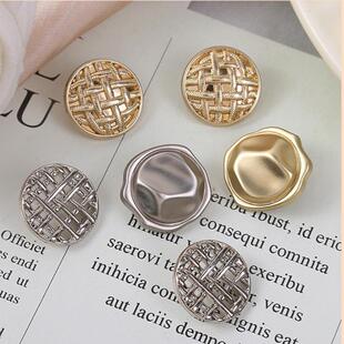 高级感金属不规则小香风大衣毛衣衬衫手缝扣男装装饰异形扣子纽扣