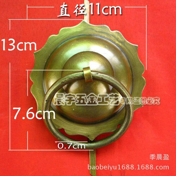 中式仿古门环铜拉手纯铜兽头门环古典铜饰品大门拉环铜环