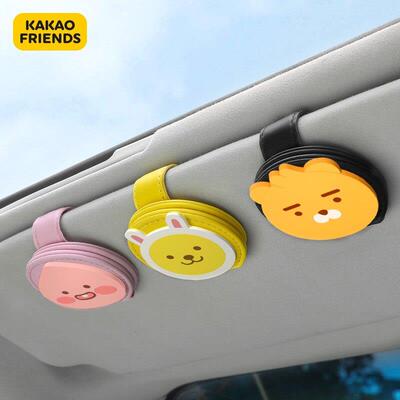 kakao friends车载眼镜夹汽车遮阳板眼镜架可爱汽车挂件太阳眼镜