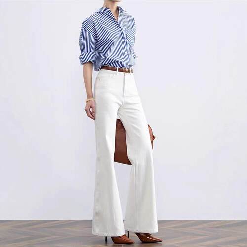 Fawcett Rise Straight Leg Jeans White High