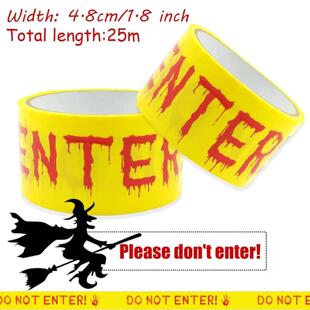 Caution Tape Halloween Enter Scary Not Yellow Decorations