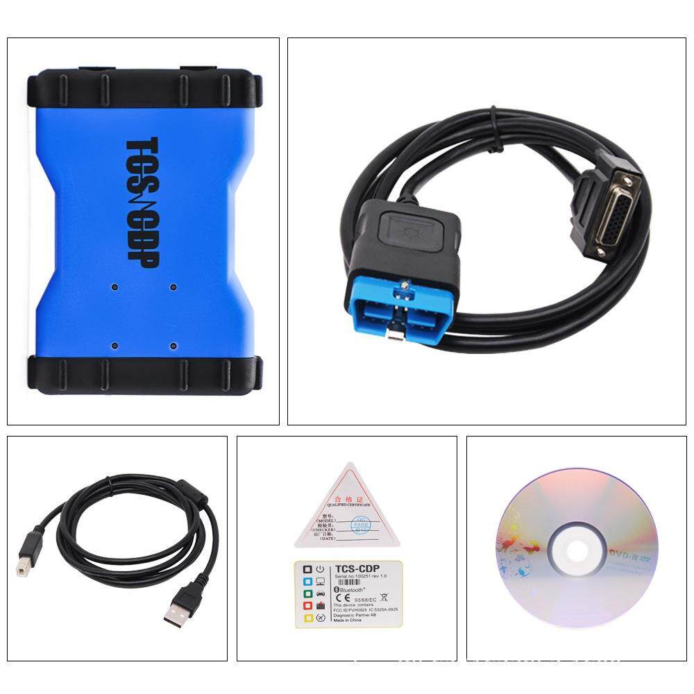 跨境双板V9.1TCS CDP V2021带蓝牙OBD2汽车诊断仪DS150检测仪