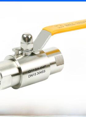 304不锈钢气源球阀双内丝内螺纹SA高压球阀Q11F-64P直通球阀DN15