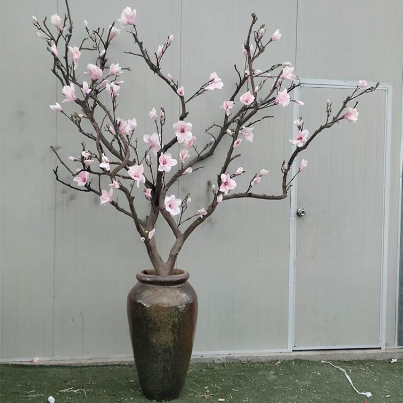 白玉兰花树干树枝假花假树客厅家居装饰景观造型树定制图片