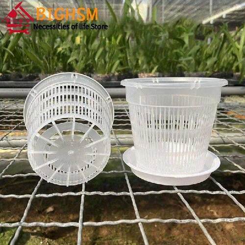 11/14cm Mesh Pot Root Control Transparent Flowerpot For