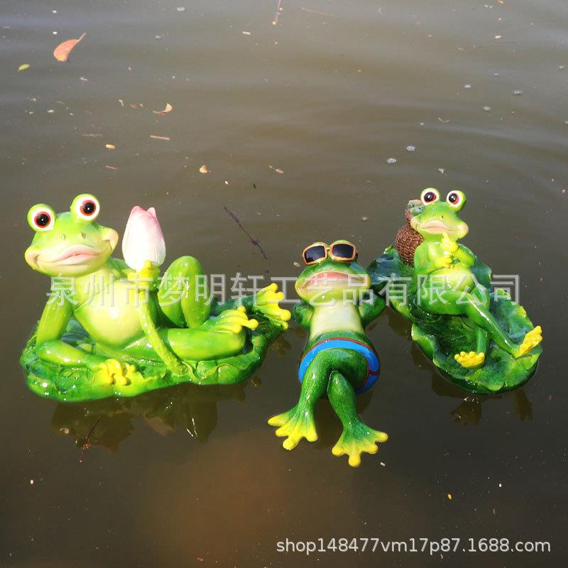花园装院流水喷泉鱼缸迷你树脂动物仿真卡田通FS0001园风庭青蛙摆