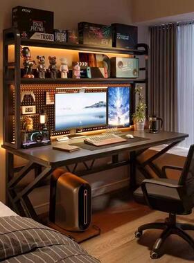 家用习书TLE桌书架一体桌子电脑桌室洞洞板学桌卧电竞桌台式椅办