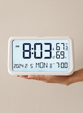 创意家饰前台钟大尺寸LCD闹钟多功能客厅时钟房间钟表夜灯8316