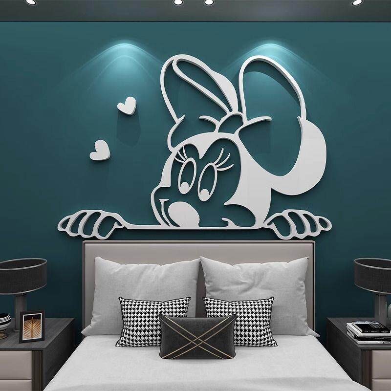 网红电视背景墙面装饰品壁纸贴画自粘卧室布置房间床头客厅3d立体