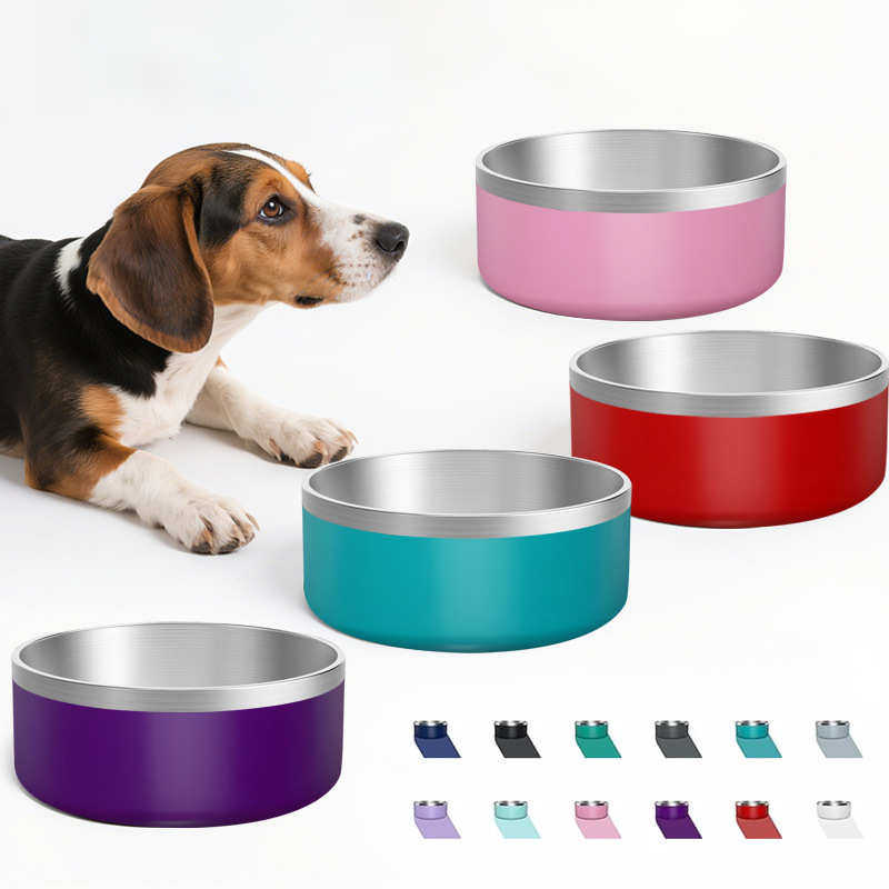 爆款不锈钢圆形狗碗304双层加厚大自动喂食器宠物猫碗狗盆,宠物/宠物食品及用品,猫狗碗/慢食碗,淘宝优惠券,粉丝福利购,淘宝优惠卷
