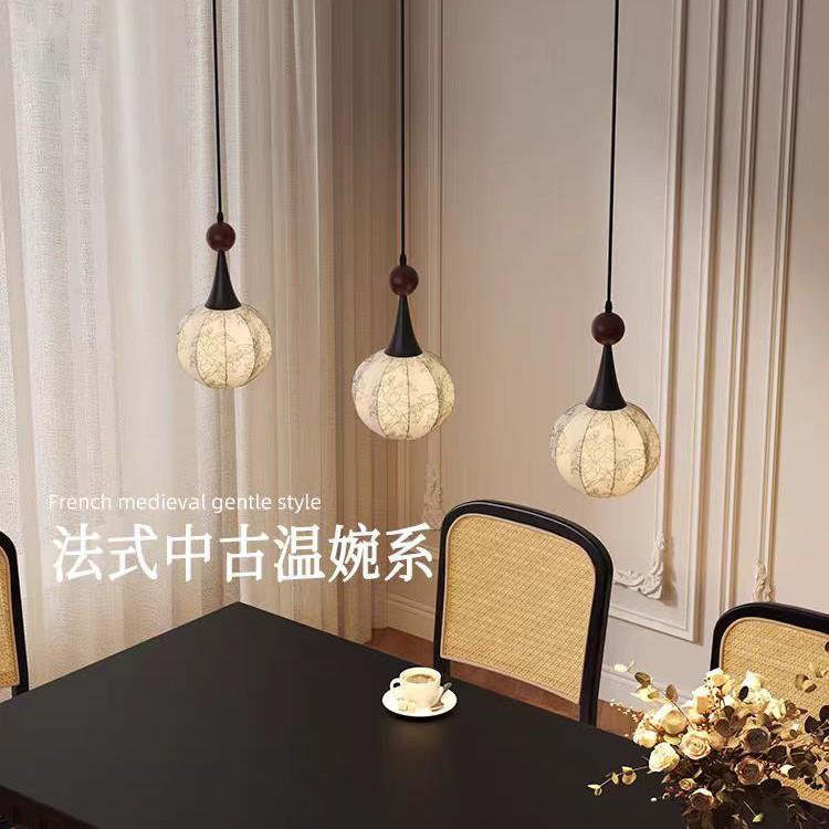 照月法式繁花餐厅吊灯中古风家用餐厅主灯复古艺术氛围茶室吧台灯
