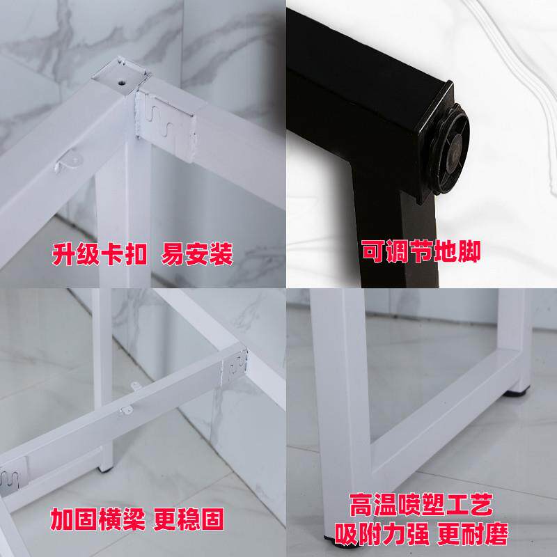 铁艺桌腿架支架办公桌桌架台架子腿黑色白色桌脚架支撑架会议子金