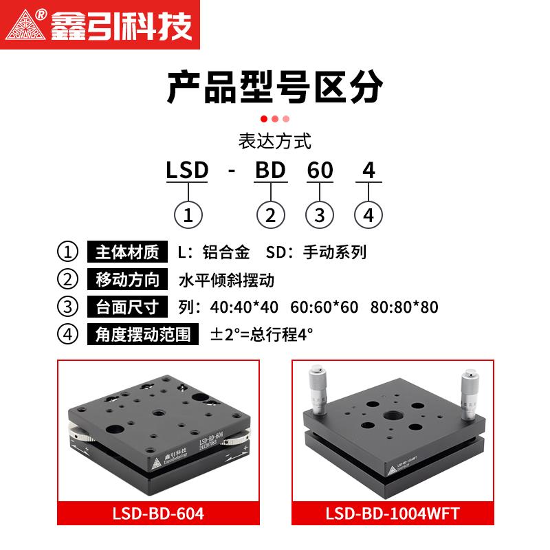 XY轴手动二维倾斜水平调节平台精密微调俯仰螺纹旋转光学位移滑台