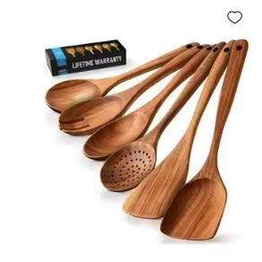 正柚木木质日式风格锅铲厨具套装不粘锅烹饪木铲勺套木铲套装