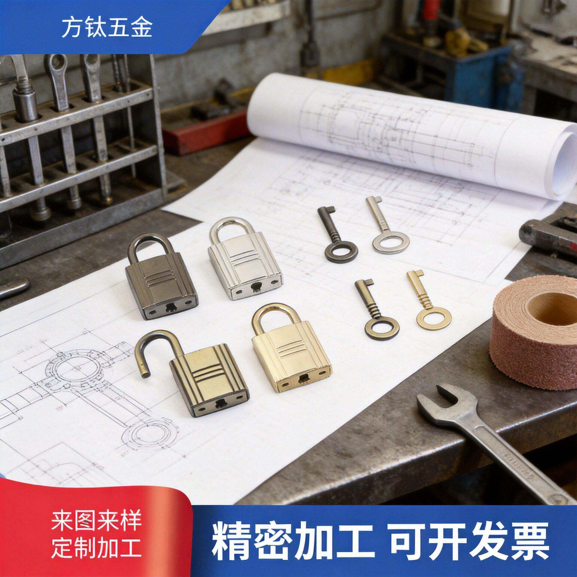 303不锈钢挂锁车铣复合加工304配件折弯不锈钢挂锁加工
