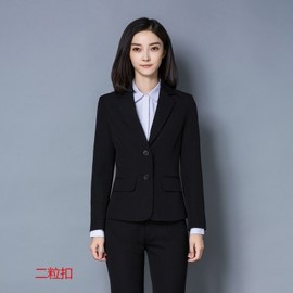 时尚女士职业套装长袖2023秋季学生面试工作服西装二件套正装