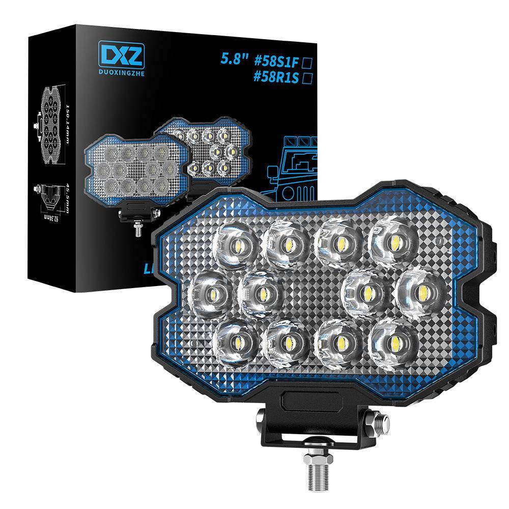DXZ新品上线5.8''工作灯 12LED 34W超亮聚光越野车射灯改装检修灯