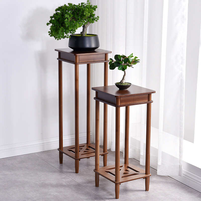 仿古置花盆室内中式实木花架花架子吊兰花架客厅落地式几盆景架物