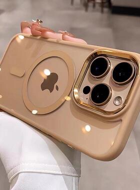 适用683金iP护hoe17手机壳金盾磁吸充苹果16proMax属镜头防n摔15保套