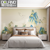 新中式 环保无缝墙布现代简约壁纸卧室客厅沙发电视背景墙定制壁画